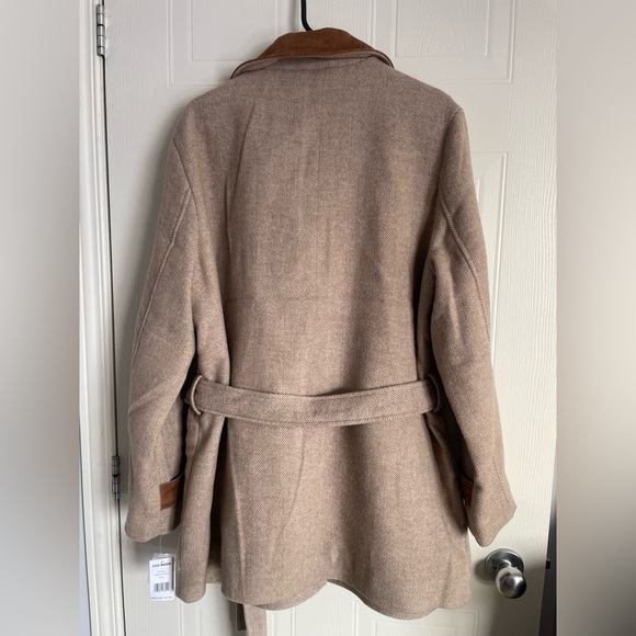 Steve Madden Tan Utility Barn Jacket XL Quiet Luxury Neutral Minimalist - Picture 9 of 15